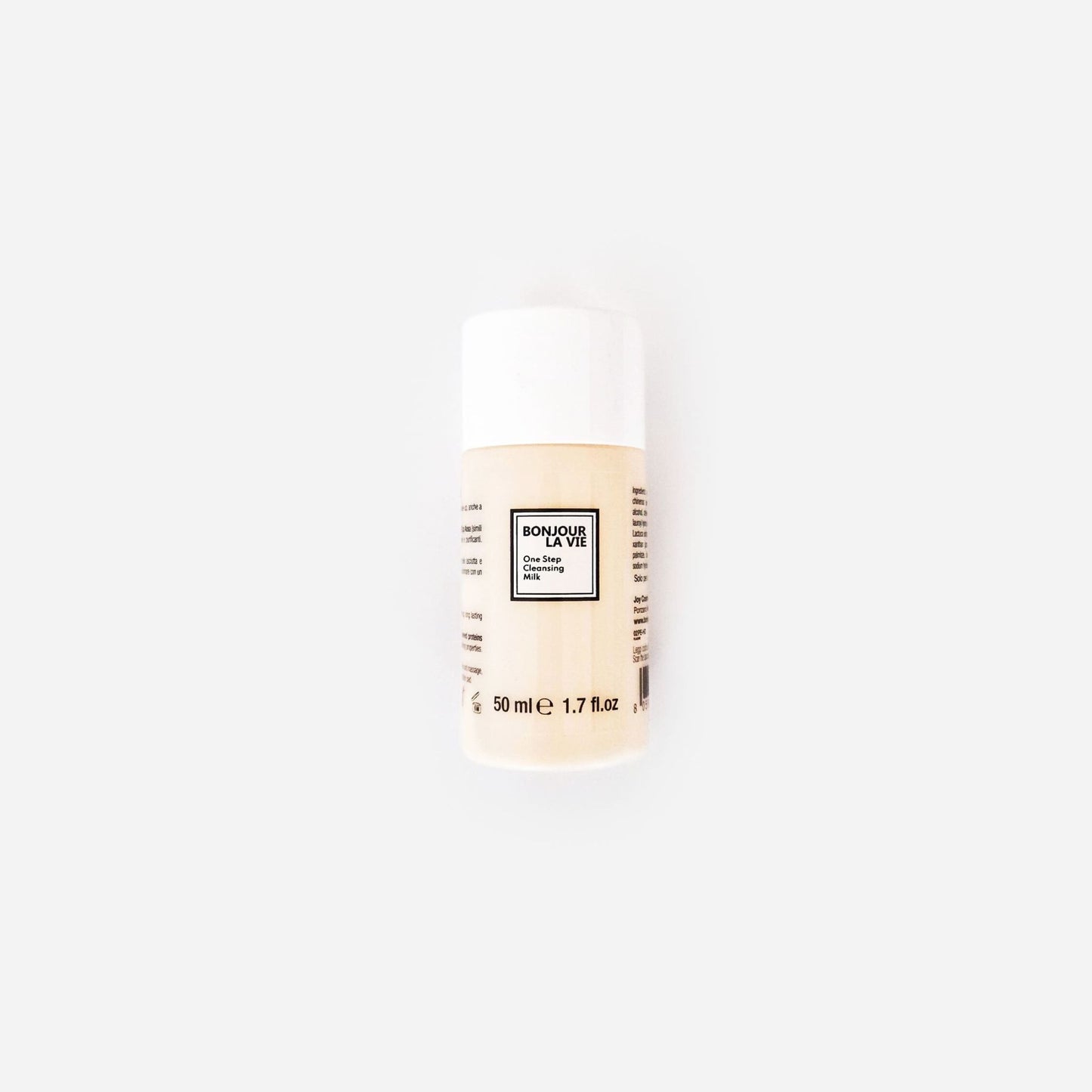 Immagine del flacone di One Step Cleansing Milk di Bonjour La Vie nel formato da 50 ml della Journey Edition su fondo bianco