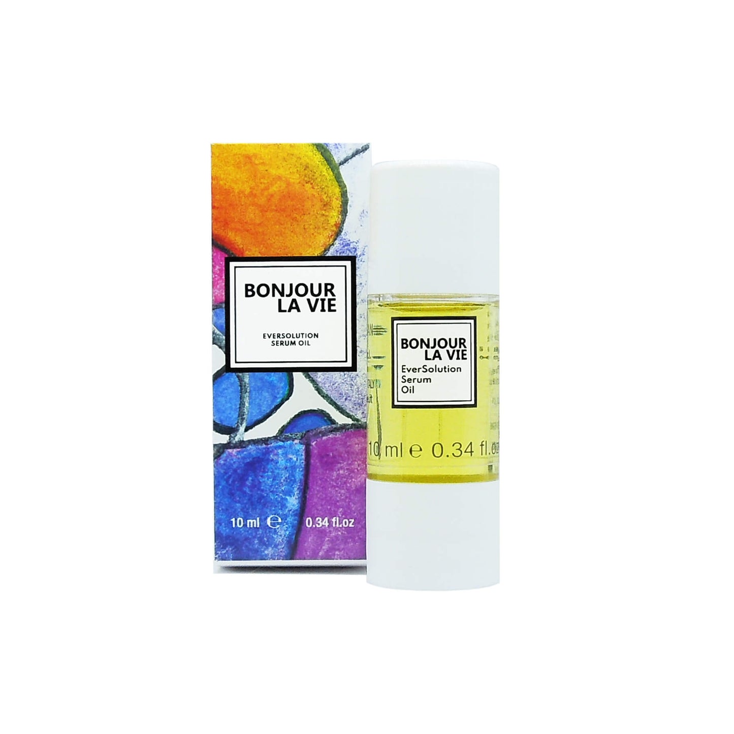 Immagine frontale dell'astuccio e flacone di EverSolution Serum Oil 10 ml 0.34 fl. oz.