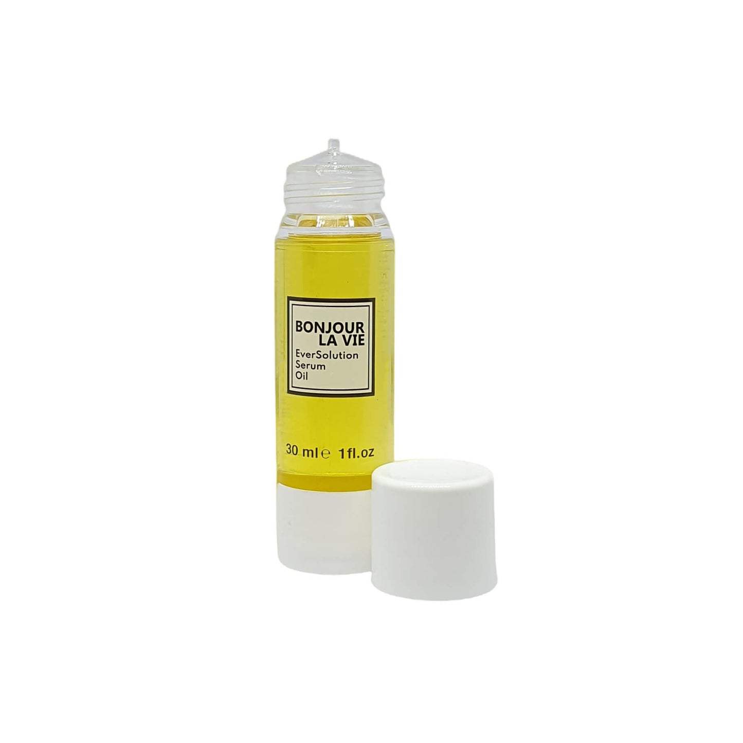 Immagine frontale del flacone aperto di EverSolution Serum Oil 30 ml 1 fl.oz.