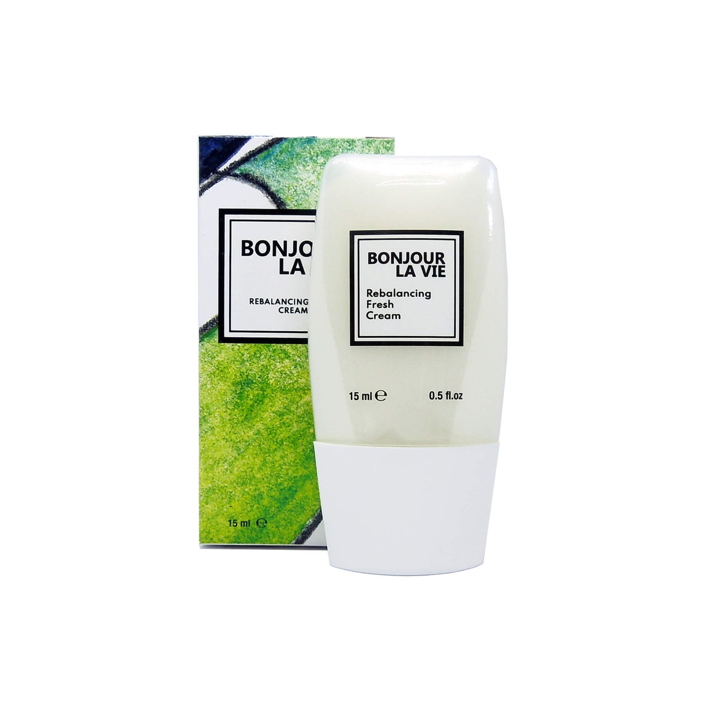 Immagine frontale dell'astuccio e del flacone di Rebalancing Fresh Cream 15 ml - 0.5 fl.oz.