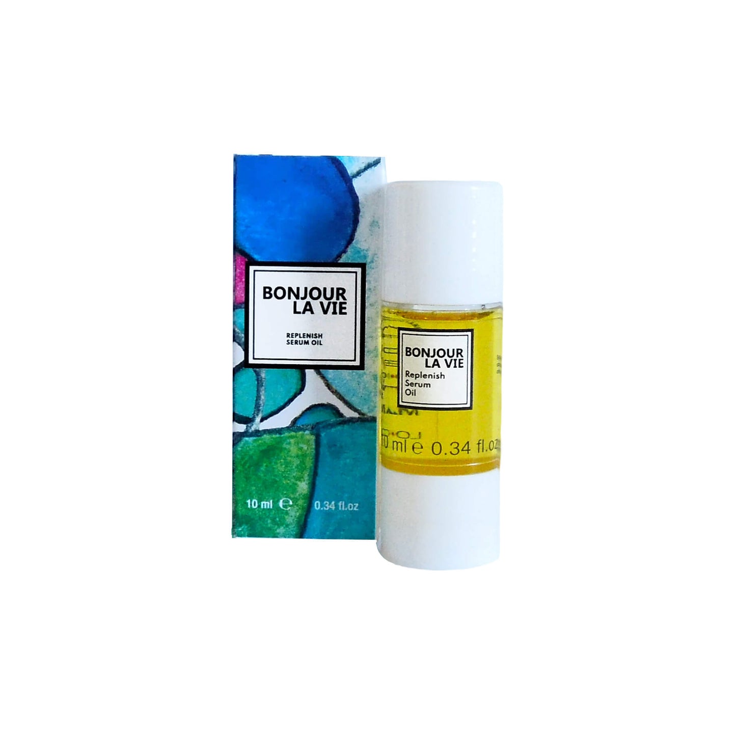 Immagine frontale dell'astuccio e flacone di Replenish Serum Oil 10 ml 0.34 fl.oz