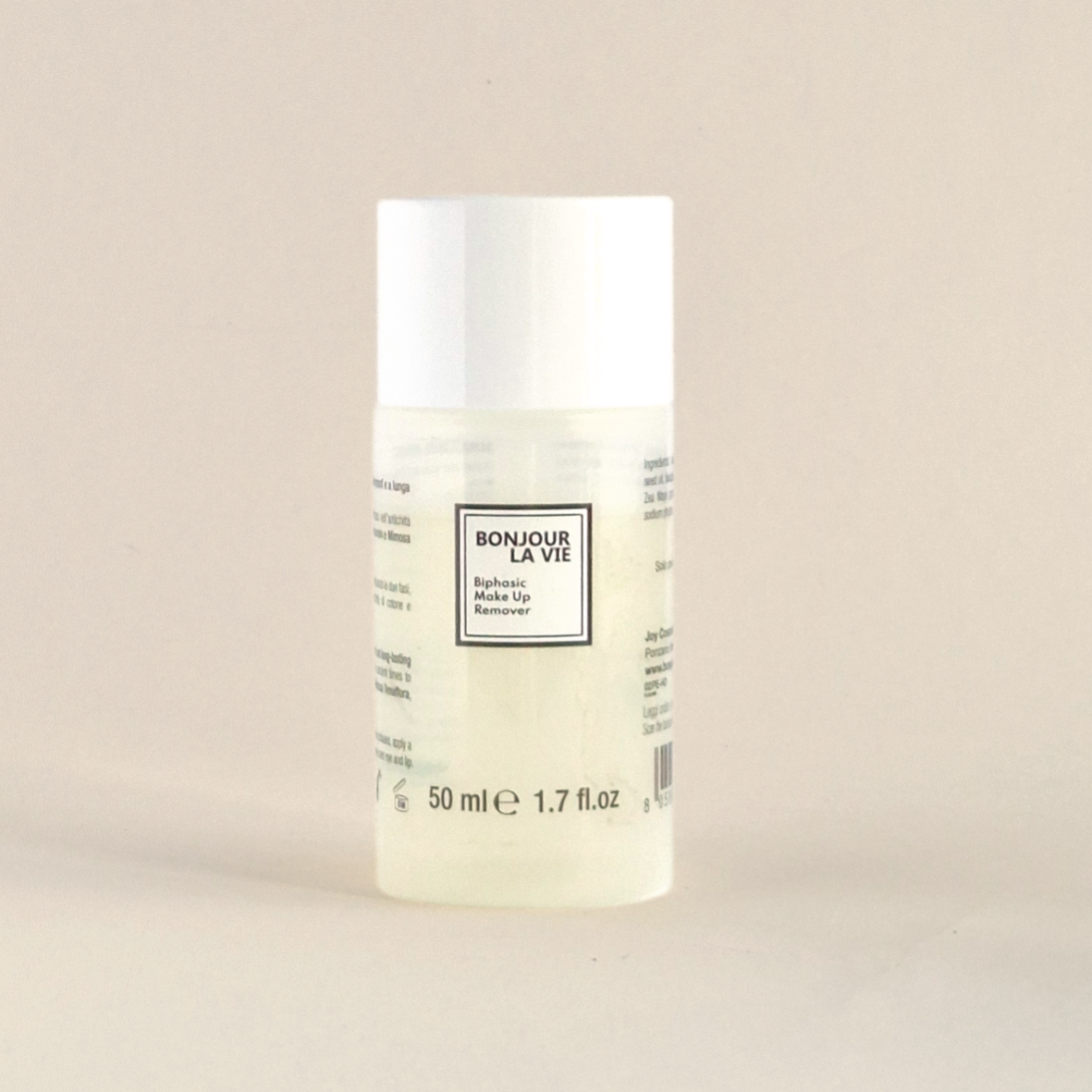 Flacone da 50 ml Biphasic MakeUp Remover di Bonjour La Vie.
