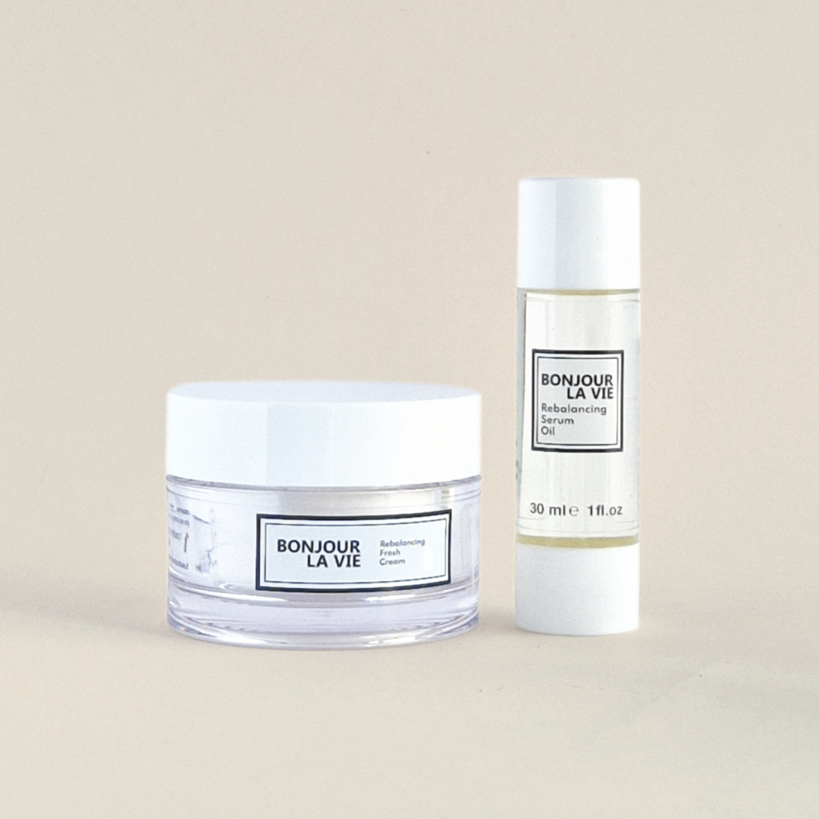 Virtual bundle The Rebalancing Duo: siero in olio Rebalancing Serum Oil e crema viso Rebalancing Fresh Cream per il tuo naturale equilibrio.
