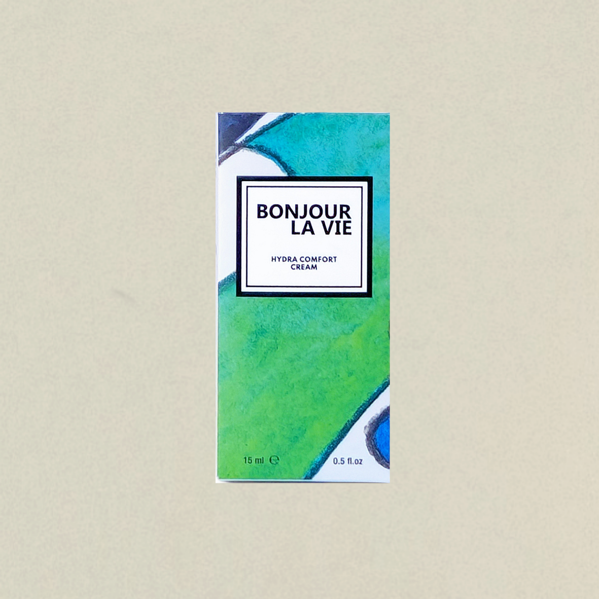 Confezione esterna decorata di Hydra Comfort Cream di Bonjour La Vie.