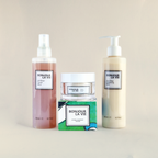 Rituale Abbraccio Bonjour La Vie con One Step Cleansing Milk, All Over Toner Mist e Hydra Comfort Cream.