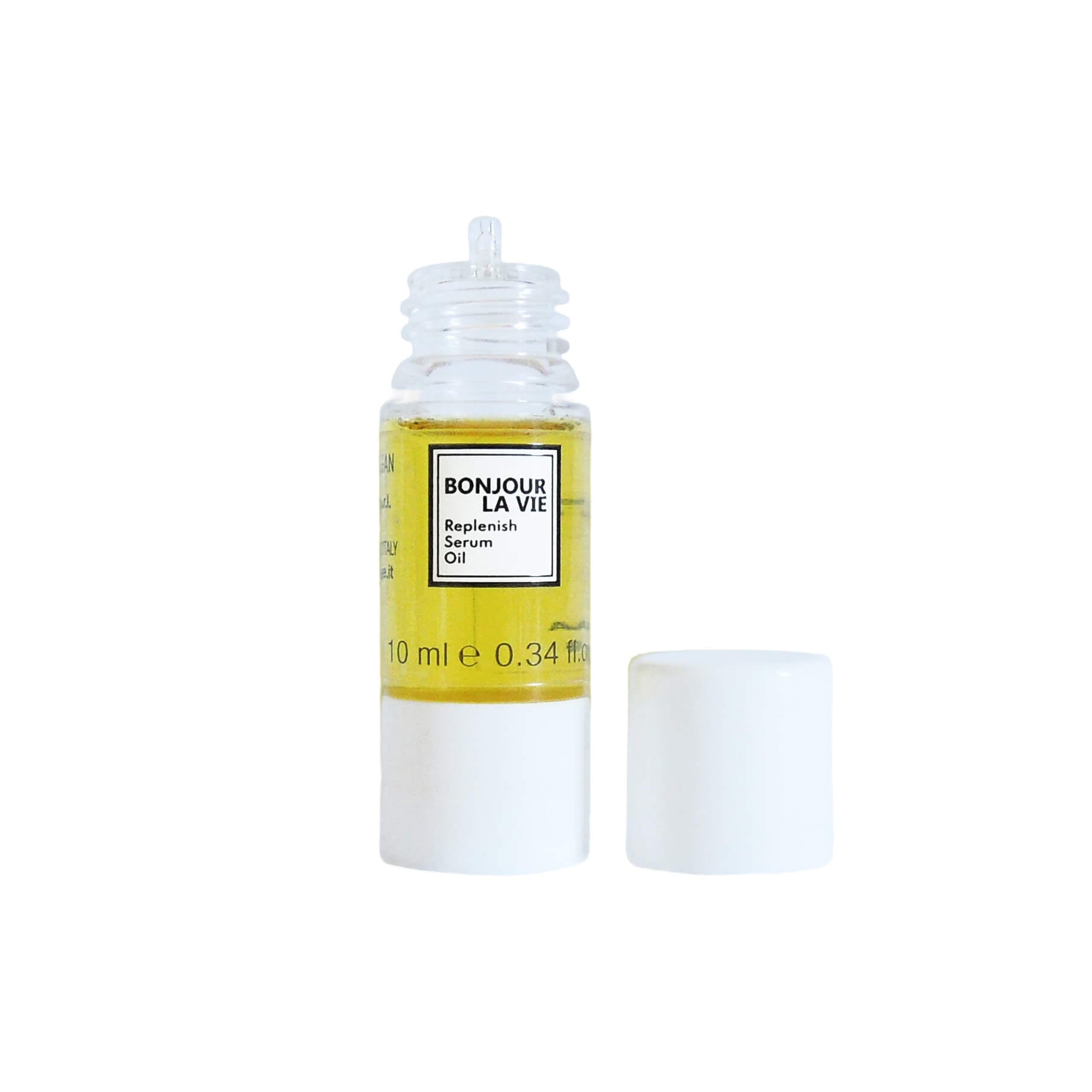 Immagine frontale del flacone aperto di Replenish Serum Oil 10 ml 0.34 fl. oz. 